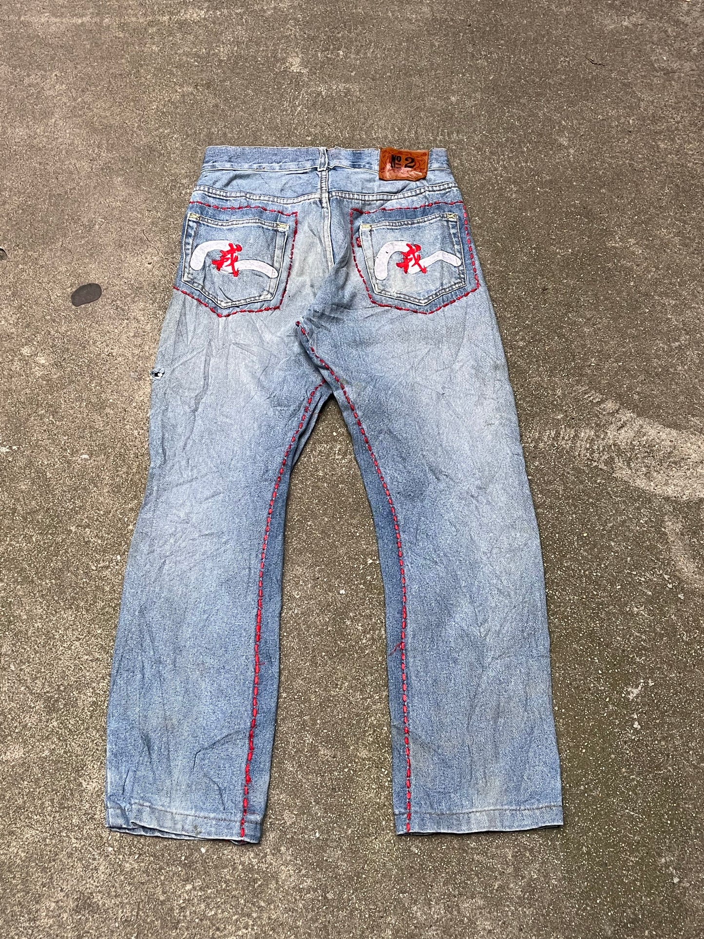 Red Thread Evisu flared jeans