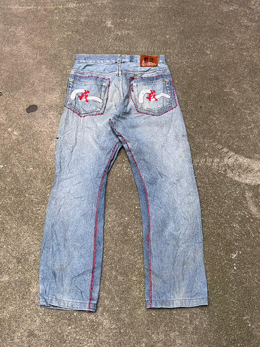 Red Thread Evisu flared jeans