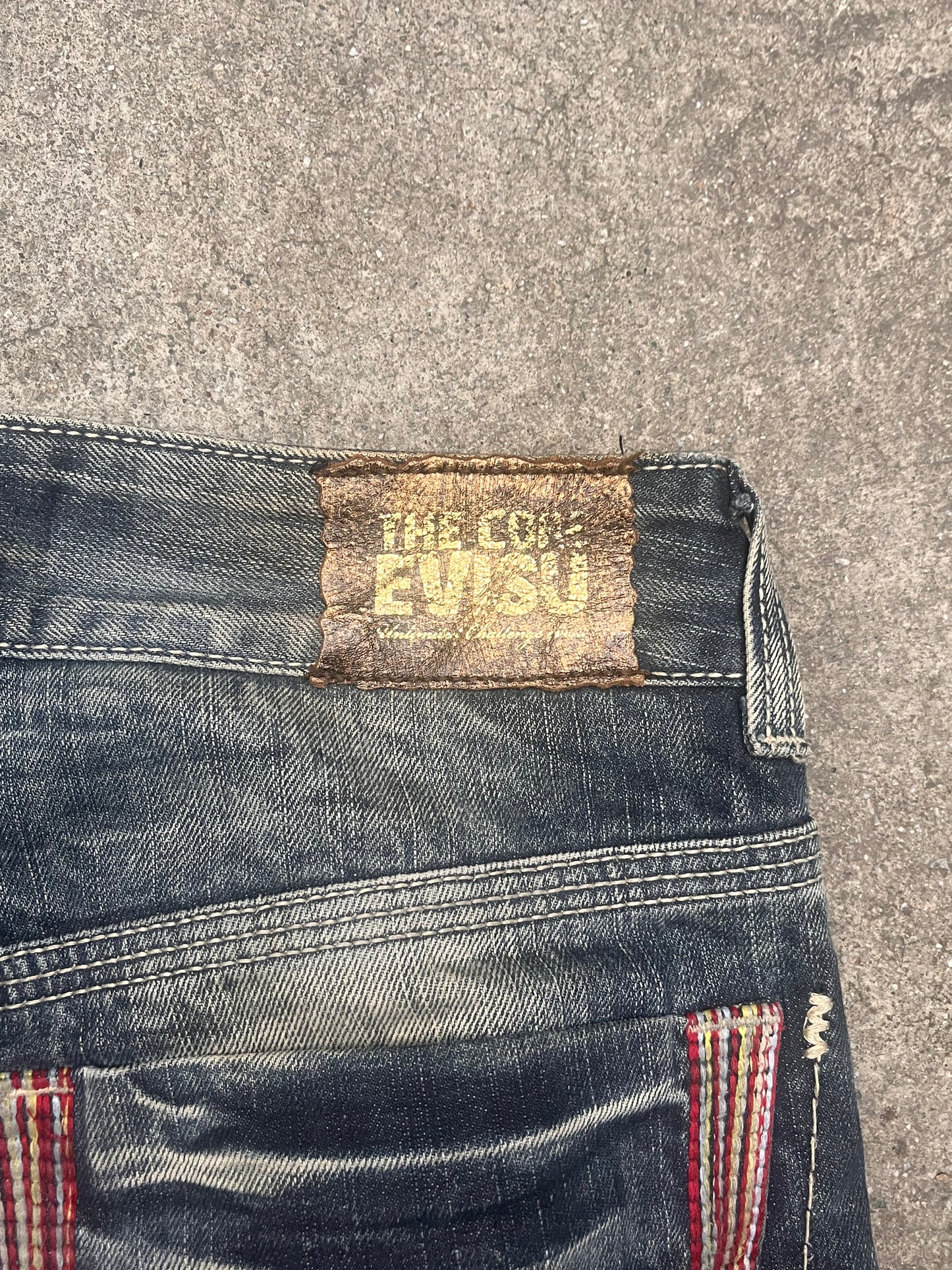 Evisu flared Red logo