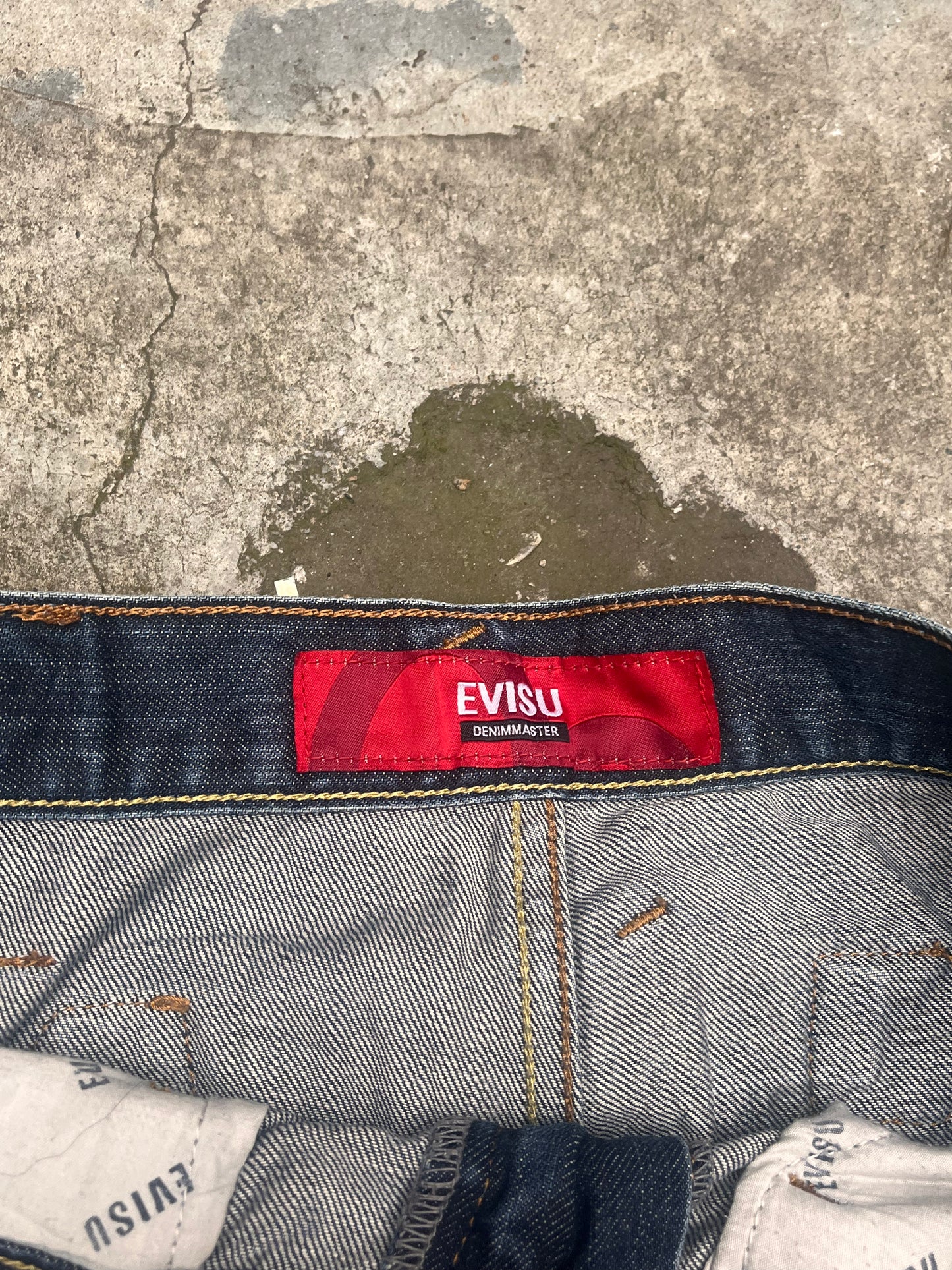 Evisu shiny logo jeans