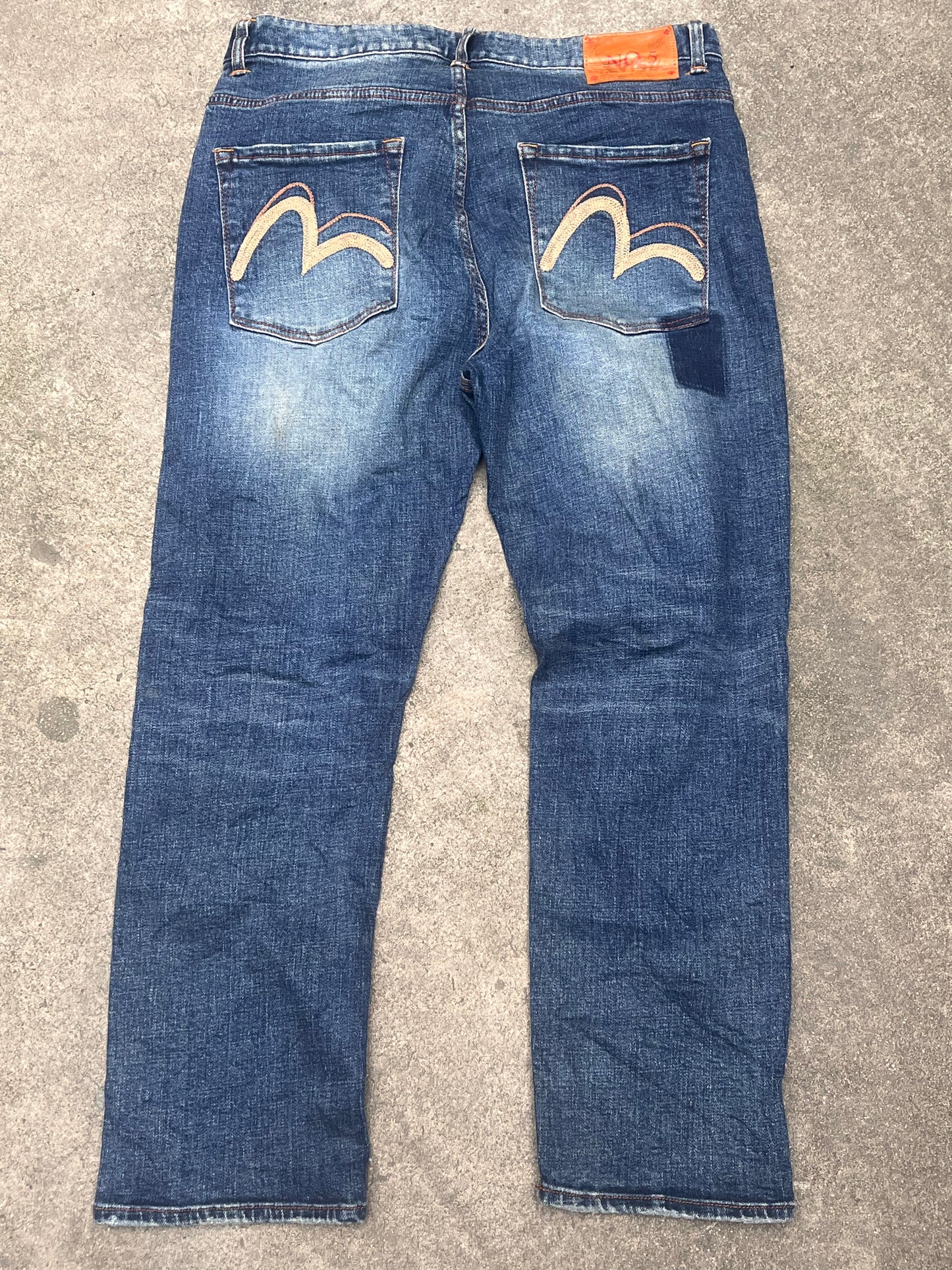 Evisu Baggy fit distressed denim