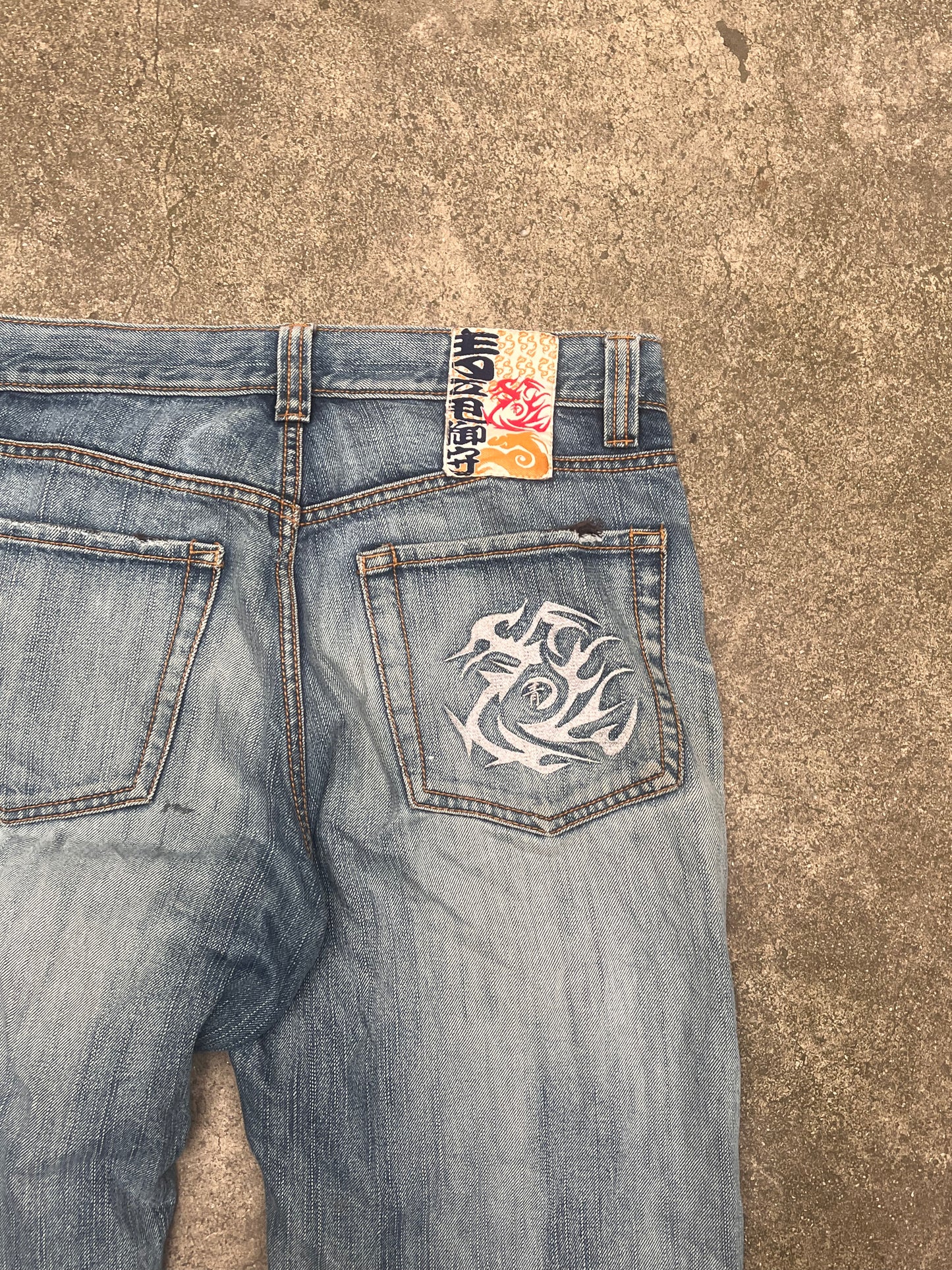 Jizo baggy jeans embroidered