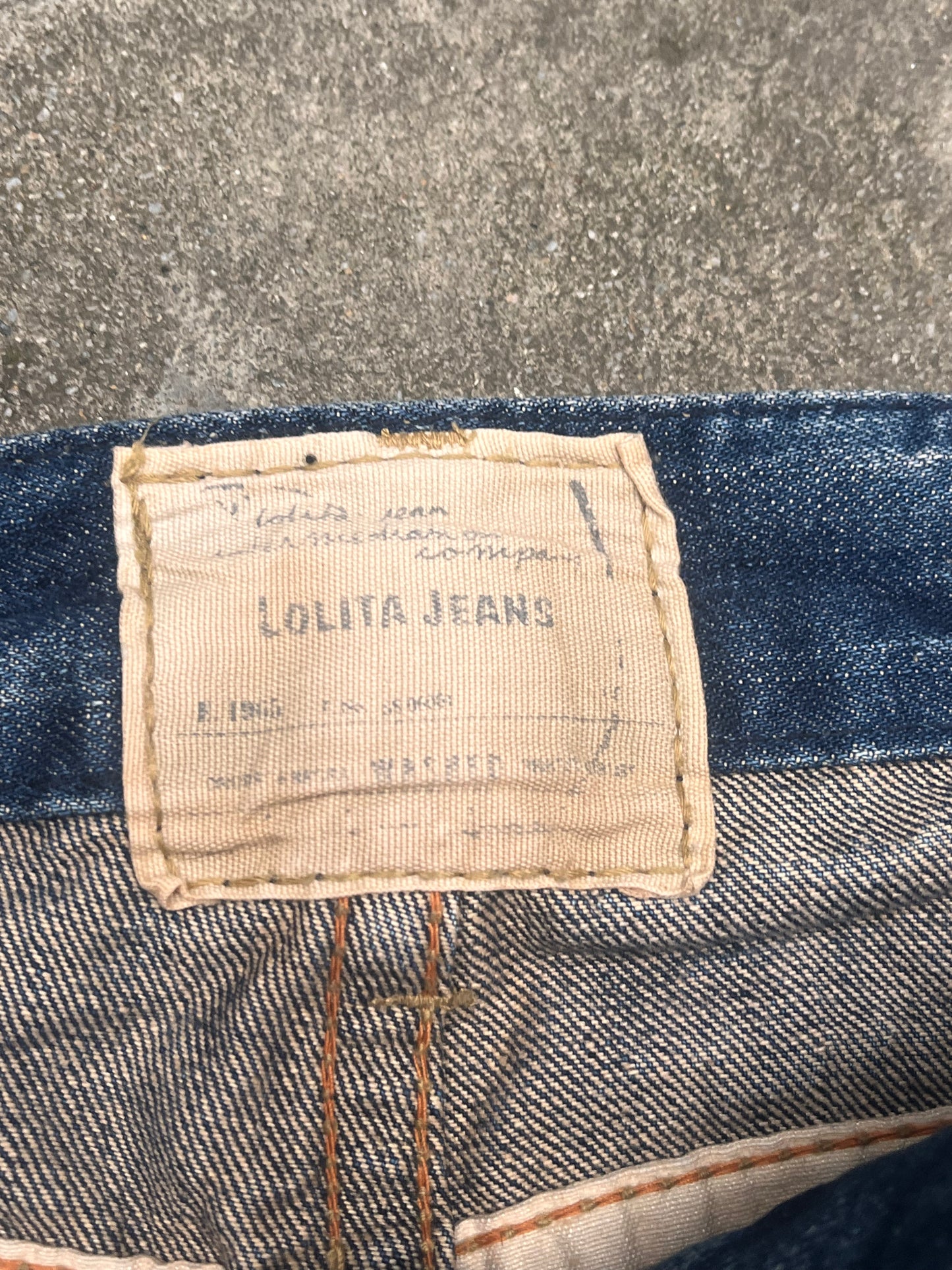 Super Rare lolita owl embroidery baggy jeans