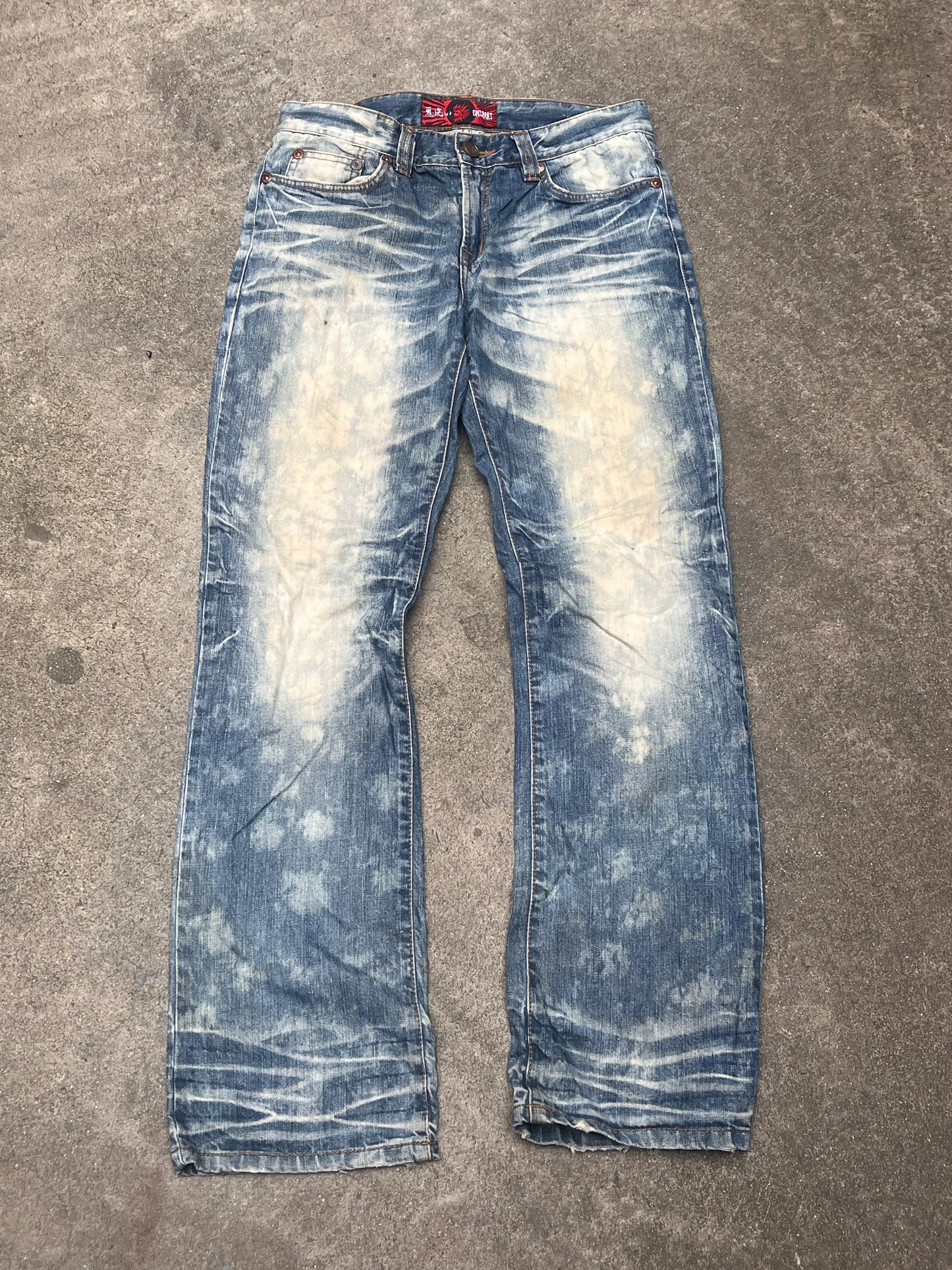 Oniarai Baggy shiny logo jeans