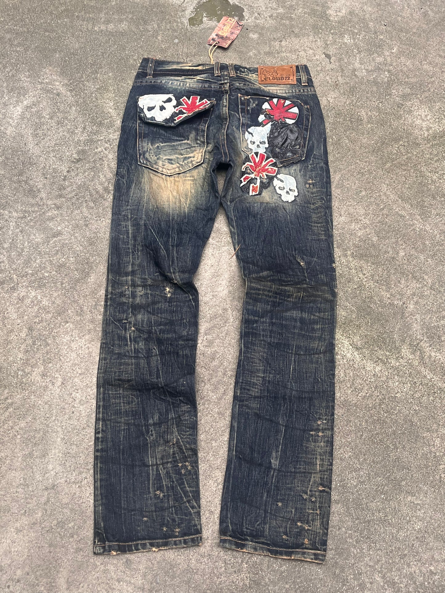 Cloud72 Archive flared skull jeans