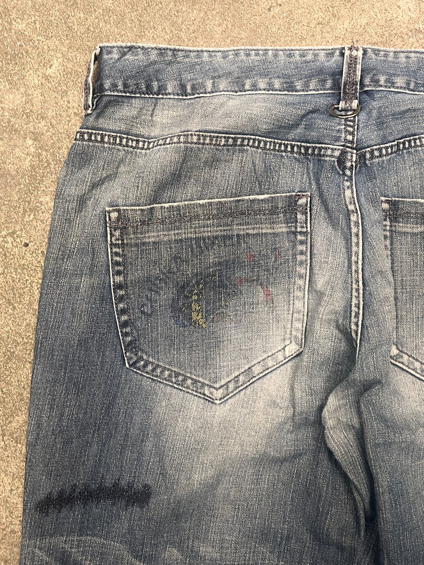 Baggy big Train snake embroidery jeans