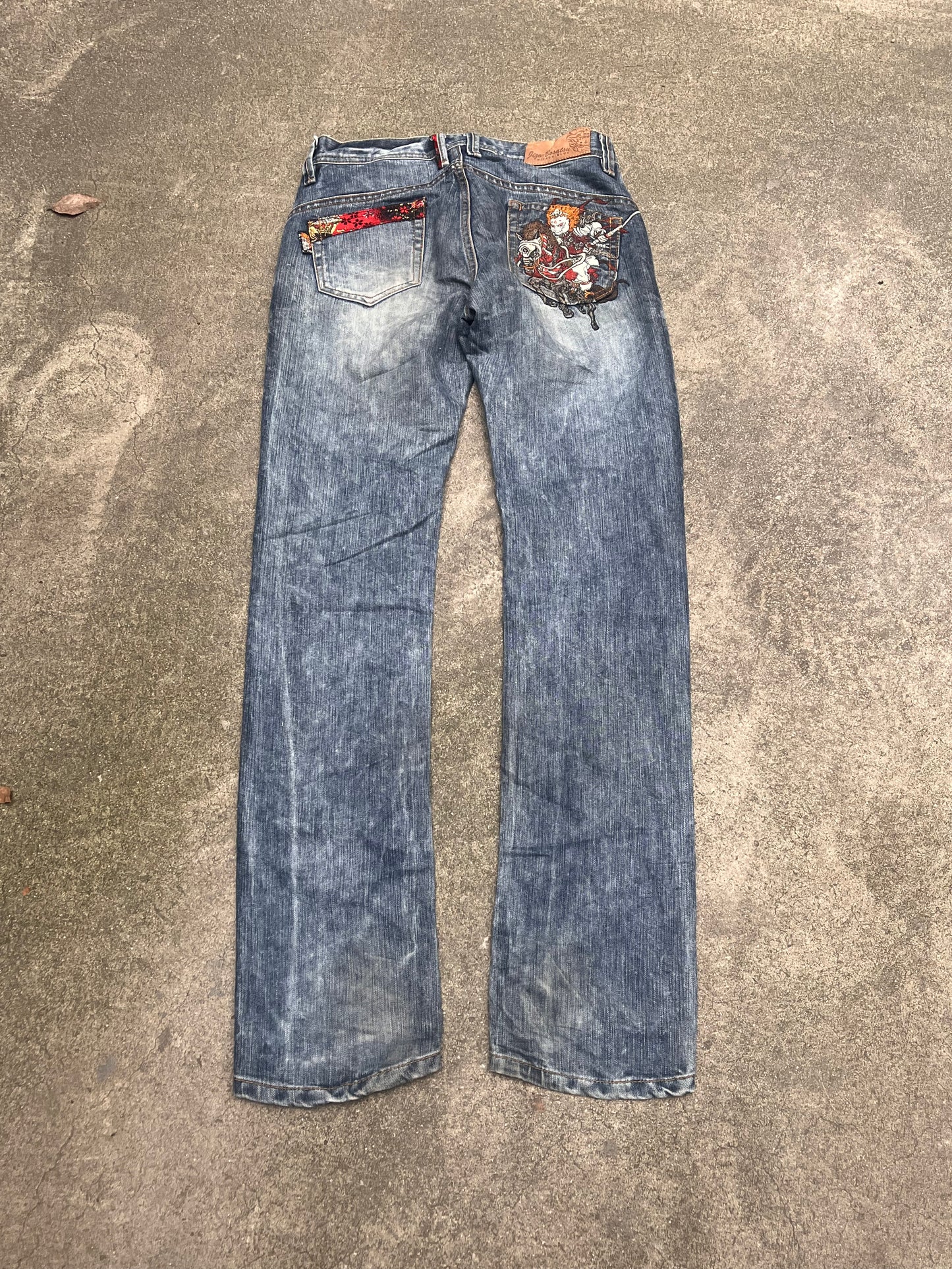 Baggy Jizo embroidered denim