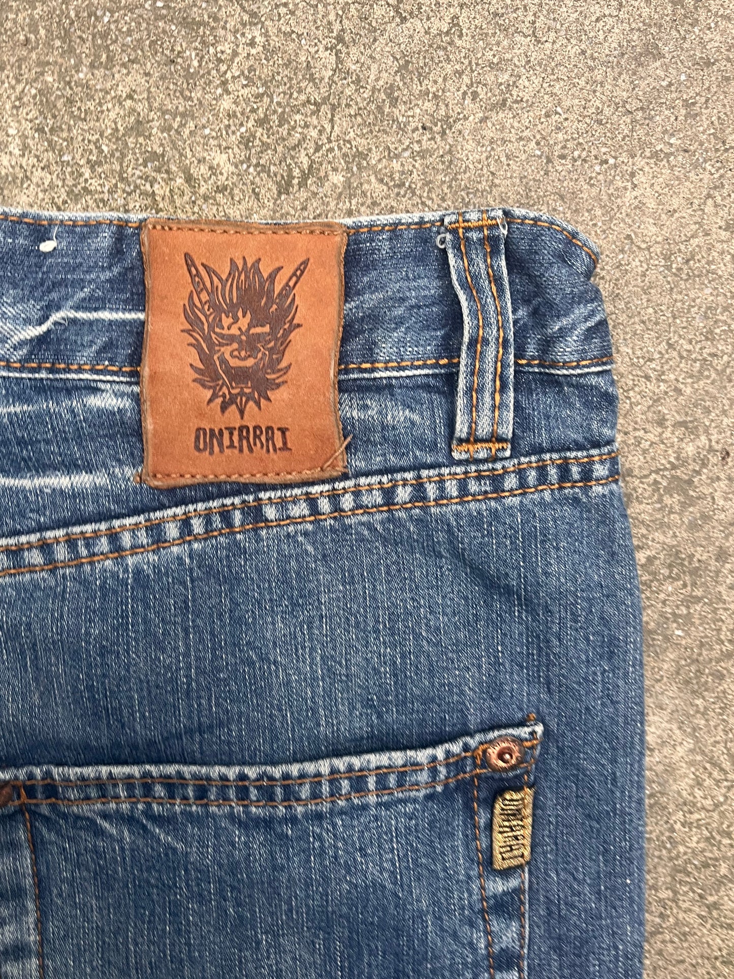 Super Wide and baggy oniarai demon jeans